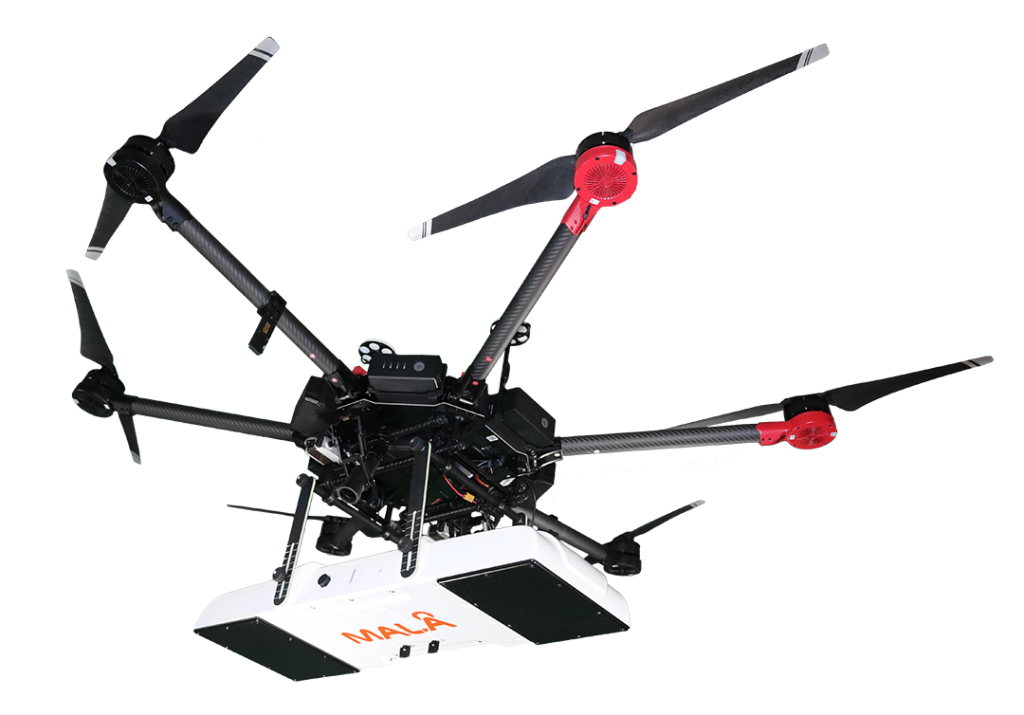 The MALÅ GeoDrone 600 GPR (Ground Penetrating Radar).