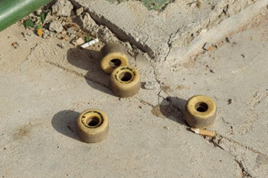 Potential IEDs which after investigation were found out to be nothing more dangerous than old skateboard wheels